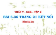 Bài 6.36 trang 21 Toán 7 Kết nối tri thức Tập 2